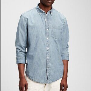 Chambray shirt in untucked fit - Gap